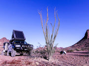 Off Road Landcruiser with Portable Solar Panel installed on RTT